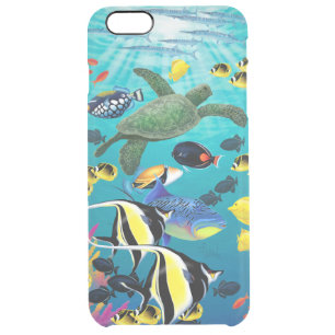 Molokini Cove Hawaiian Tropical Fish Illustration Clear iPhone 6 Plus Case