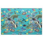 Molokini Cove Hawaiian Tropical Fish Sea Turtle Fabric