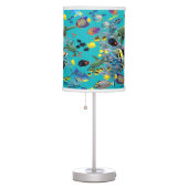 Molokini Cove Hawaiian Tropical Fish Sea Turtle Table Lamp (Right)