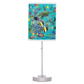 Molokini Cove Hawaiian Tropical Fish Sea Turtle Table Lamp (Front)