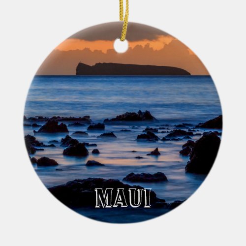 Molokini from Maui Ceramic Ornament