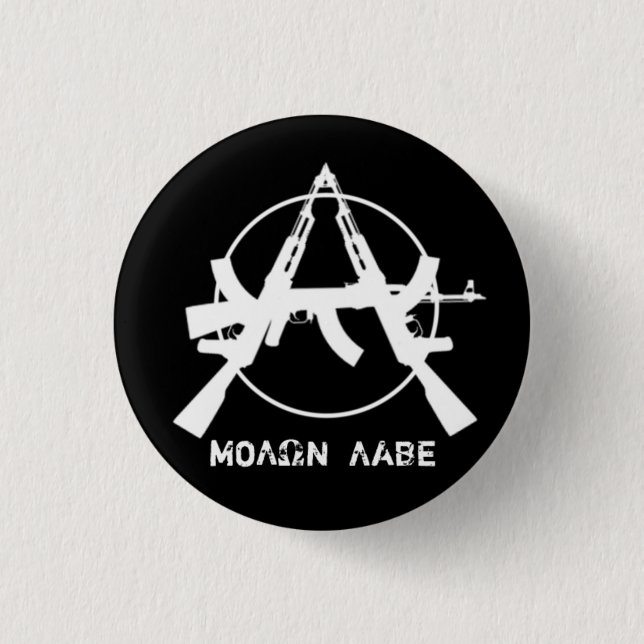 Molon Labe Anarchy Guns Button (Front)