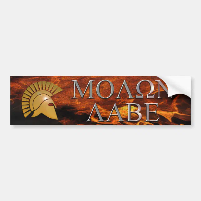 Molanabe Sticker Molon Labe Bumper Sticker | Zazzle