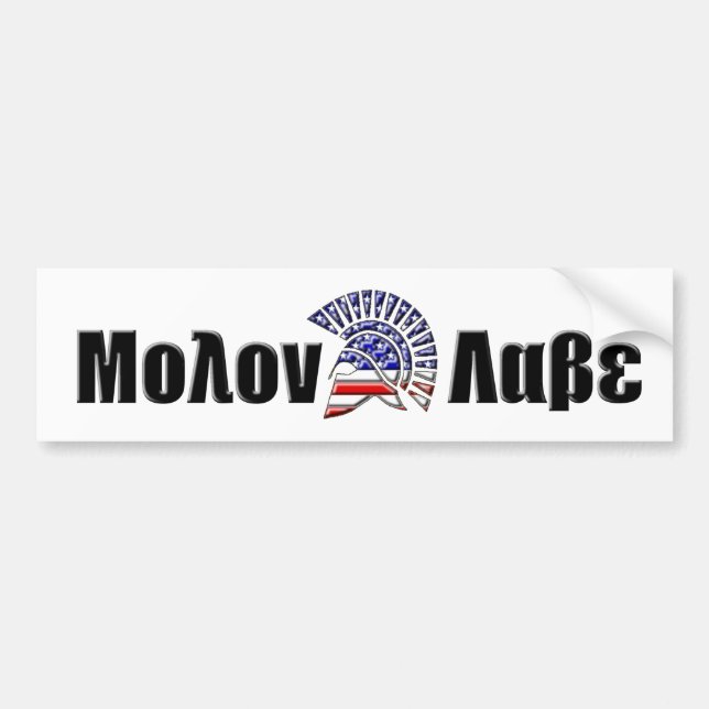 Molon Labe Bumper Sticker (Front)