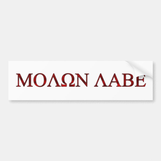 Molon Labe Bumper Sticker (Front)