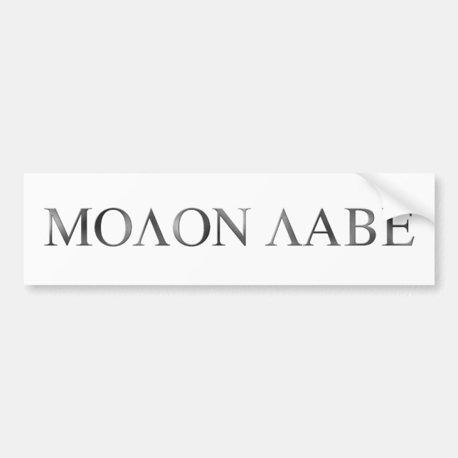 Molon Labe Bumper Sticker (Front)