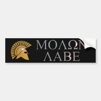 Molon Labe Bumper Sticker - choose your color