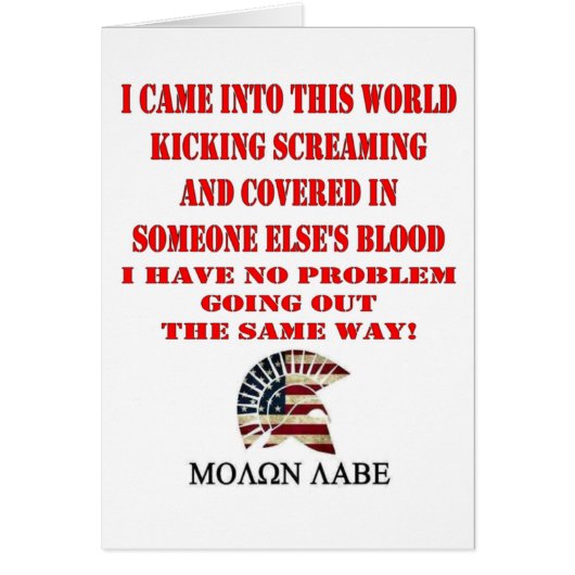 MOLON LABE CARDS (Front)