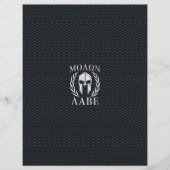 Molon Labe Chrome Like Spartan Helmet on Grille (Front)