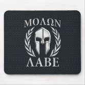 This is Sparta! MOLON LABE - Spartan Greek Helmet on Marble