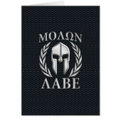 Molon Labe Chrome Spartan Helmet on Grille (Front)
