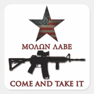 Molon Labe - Come And Take It Square Sticker