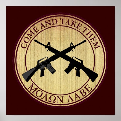 Molon Labe Come and Take Them Poster