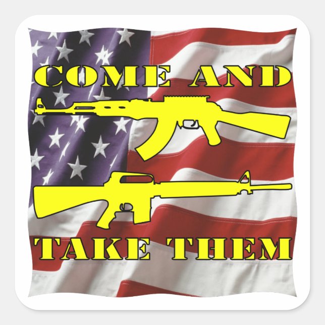 Molon Labe Come And Take Them Square Sticker (Front)