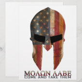 Molon Labe - Come and Take Them USA Spartan (Front/Back)