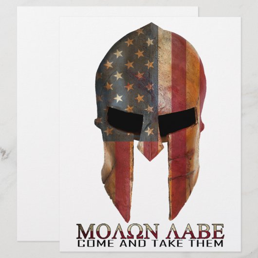 Molon Labe - Come and Take Them USA Spartan (Front/Back)