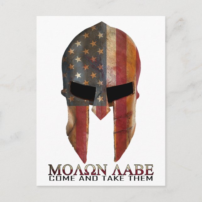 Molon Labe - Come and Take Them USA Spartan Postcard (Front)