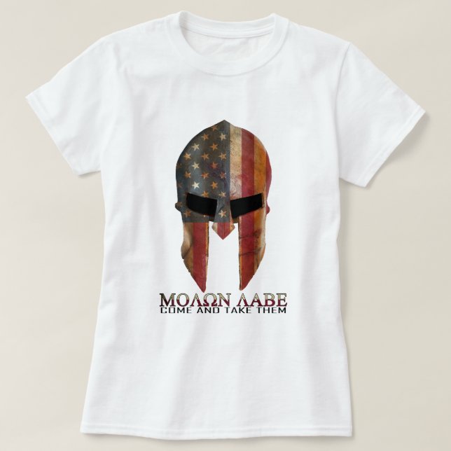 Molon Labe - Come and Take Them USA Spartan T-Shirt (Design Front)