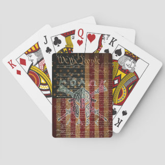 Molon Labe Grunge Poker Cards