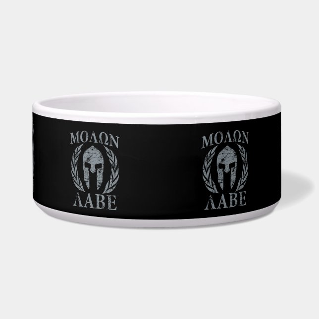 Molon Labe Grunge Spartan Armor Bowl (Front)