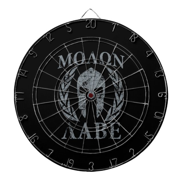 Molon Labe Grunge Spartan Armor Dartboard (Front)