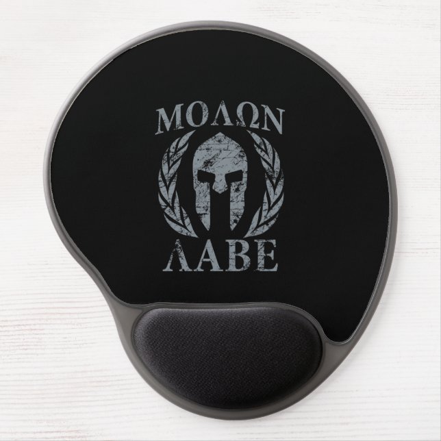 Molon Labe Grunge Spartan Armor Gel Mouse Pad (Front)