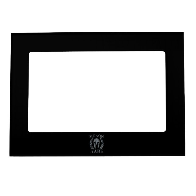 Molon Labe Grunge Spartan Armor Magnetic Photo Frame (Front)