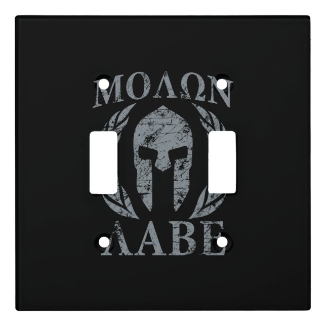 Molon Labe Grunge Spartan Mask Light Switch Cover (Front)
