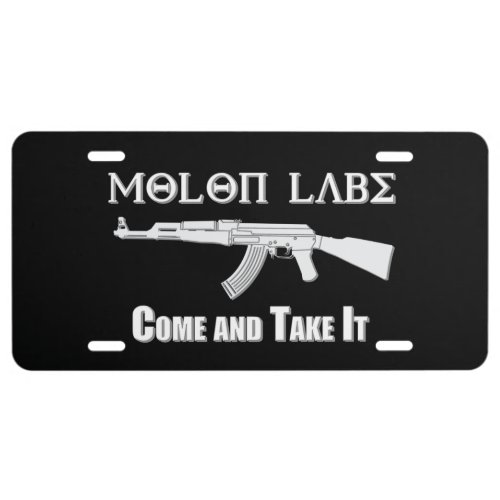 Molon Labe License Plate