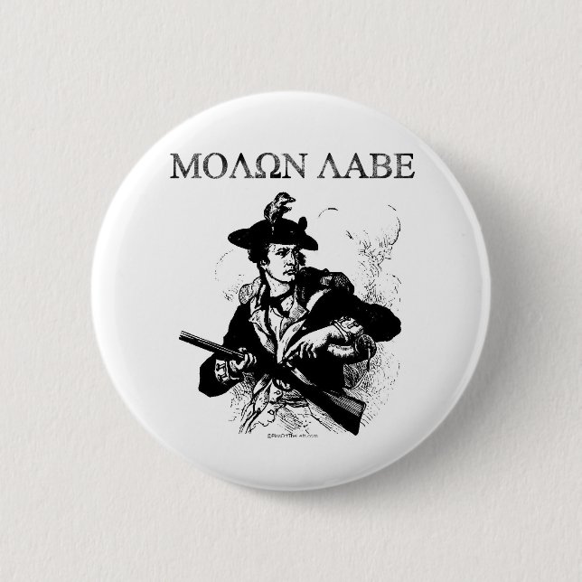 Molon Labe Minuteman Pinback Button (Front)