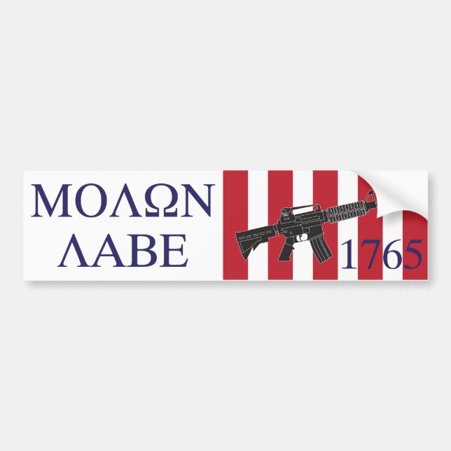 Molon Labe/Sons of Liberty Bumper Sticker (Front)