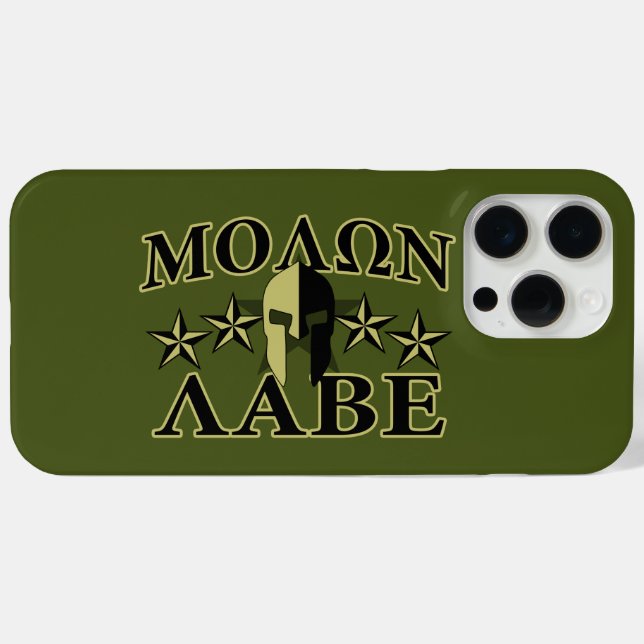 Molon Labe Spartan 5 stars Olive Green Case-Mate iPhone Case (Back (Horizontal))
