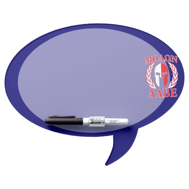 Molon Labe Spartan Armor Laurels Navy Blue Dry-Erase Board (Front)