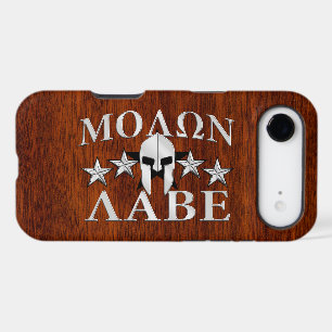 Molon Labe Spartan Helmet 5 stars Mahogany Style iPhone 17 Air Case