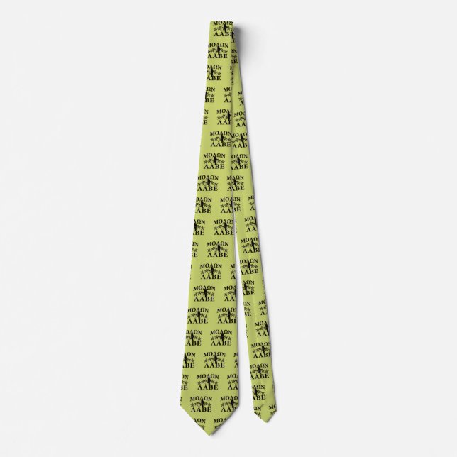 Molon Labe Spartan Helmet 5 stars Neck Tie (Front)
