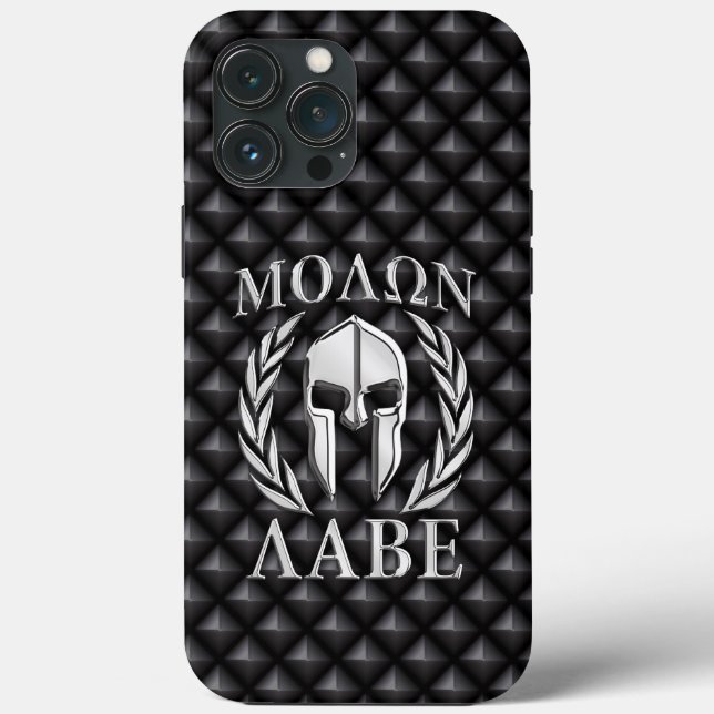 Molon Labe Spartan Helmet Laurels Case-Mate iPhone Case (Back)