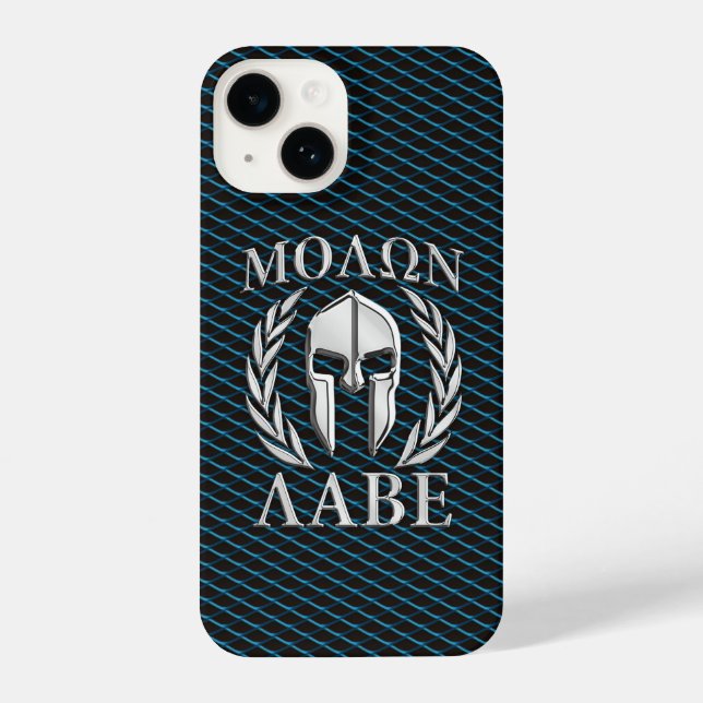 Molon Labe Spartan Helmet Laurels iPhone Case (Back)