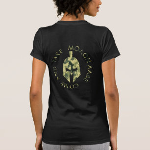 Molon Labe Spartan Helmet Military Camo T-Shirt