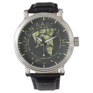 Molon Labe Spartan Helmet Military Camo Watch