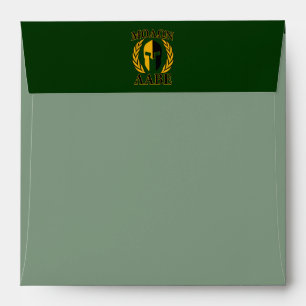 Molon Labe Spartan Laurels Forest Green Decor Envelope