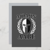 Molon Labe Spartan Mask Armor Laurels Monochrome (Front/Back)