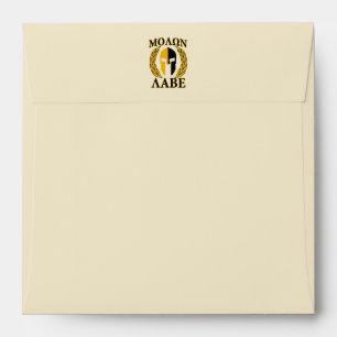 Molon Labe Spartan Mask Laurels Beige Accent Envelope