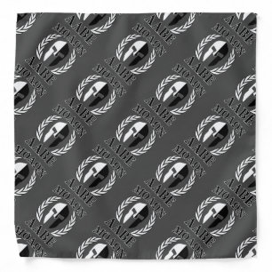 Molon Labe Spartan Mask Laurels Black & White Bandana