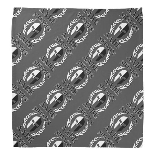 Molon Labe Spartan Mask Laurels Black &amp; White Bandana | Zazzle.com
