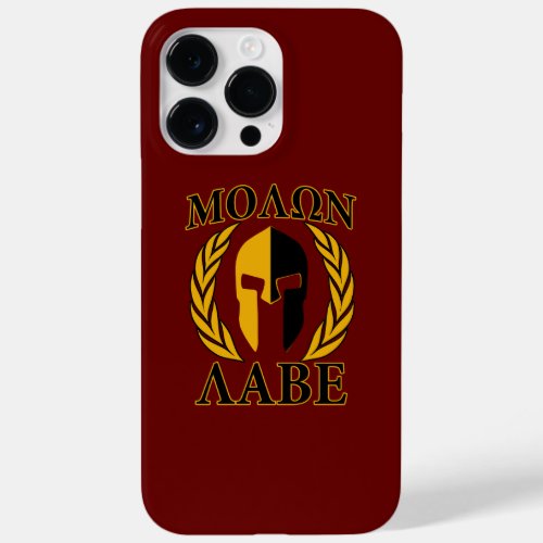 Molon Labe Spartan Mask Laurels Burgundy Decor Case_Mate iPhone 14 Pro Max Case