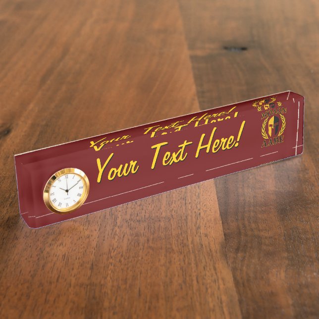 Molon Labe Spartan Mask Laurels Burgundy Name Plate (Side)