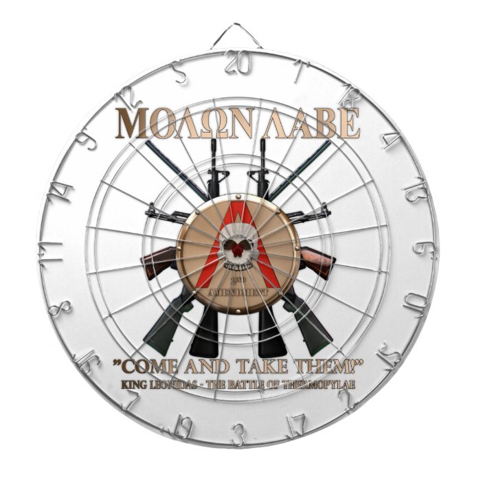 Molon Labe   Spartan Shield Dart Boards