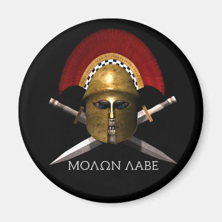 Molon Labe Spartan Skull Magnet