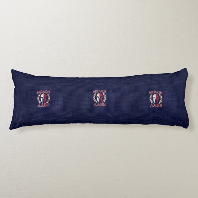 Molon Labe Spartan Warrior Carbon Fiber Chrome Body Pillow (Front)