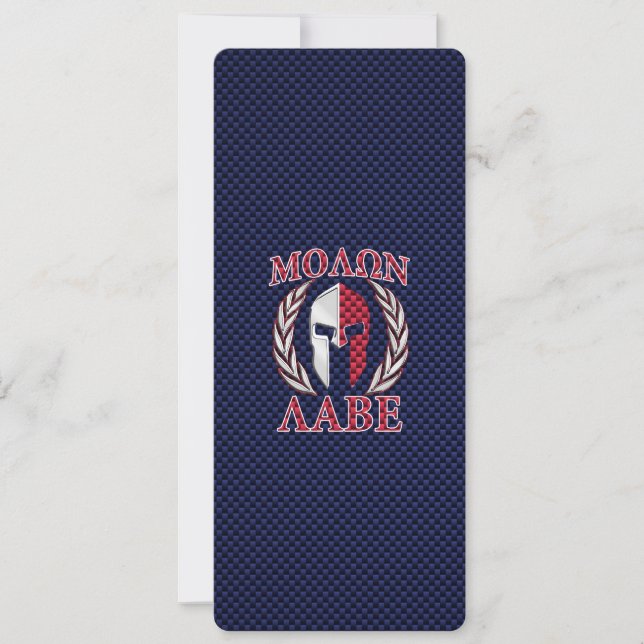 Molon Labe Spartan Warrior Carbon Fiber Style (Front)